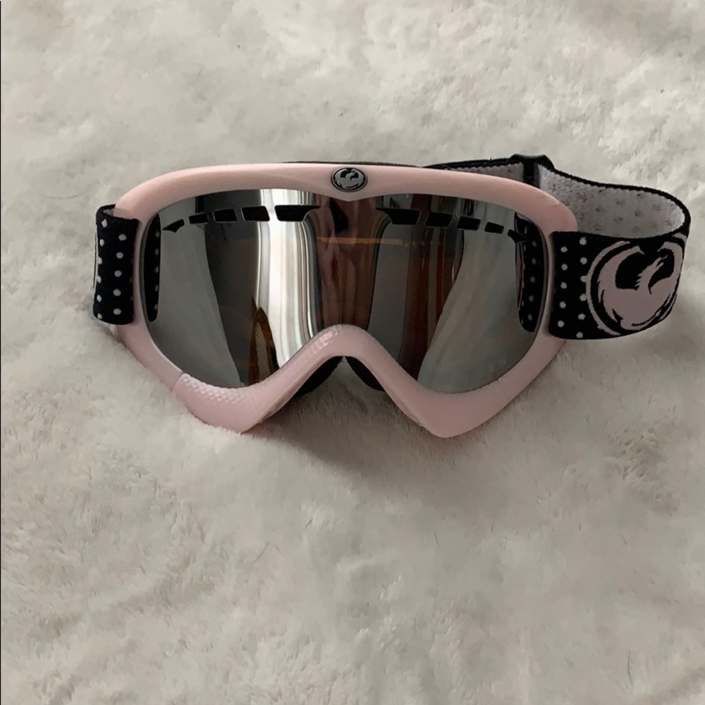 Dragon Alliance Women's Pink Snow Goggles with Mirrored Lens